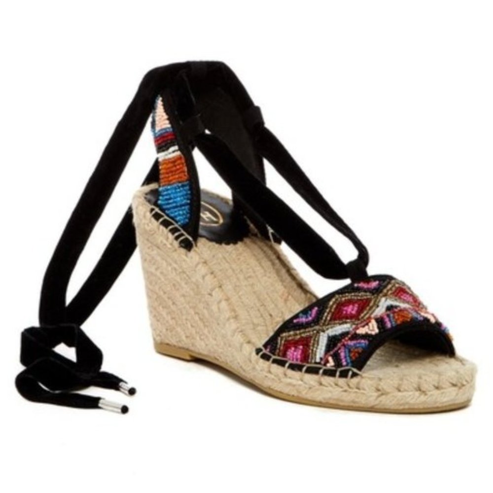NEW Ash Paola Multicolor Canvas Wedge Espa…